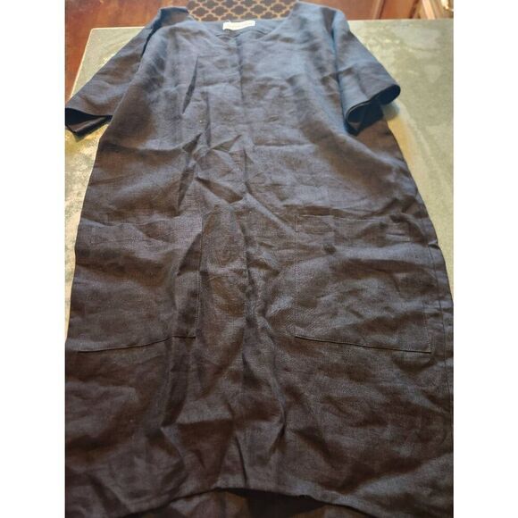 Love and Confuse  RUBY Linen black  Dress sz Medium - Picture 2 of 4